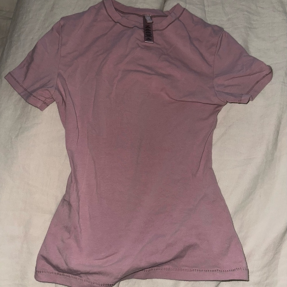 Skims Dusk Pink Cotton Jersey Pants & Top size XS